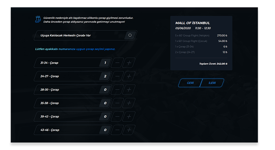 Ürün ve Ek Özellik Seçimi